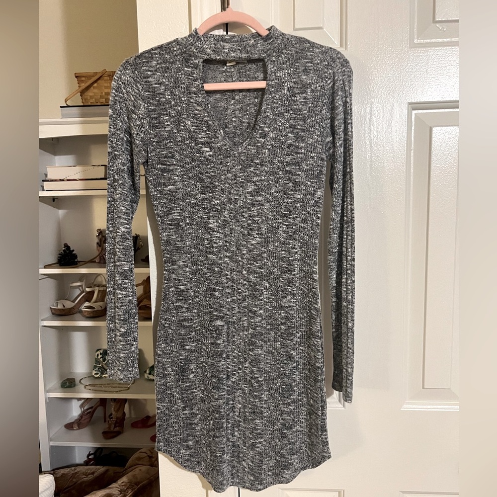 Long Sleeve Cocktail Sweater Dress